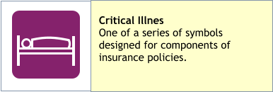 Critical IllnesOne of a series of symbols designed for components of insurance policies.