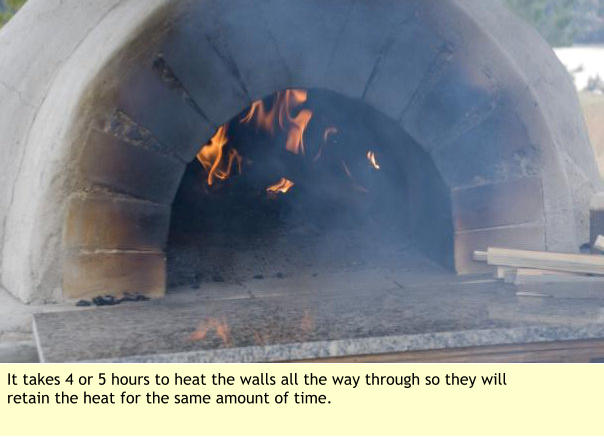 It takes 4 or 5 hours to heat the walls all the way through so they will retain the heat for the same amount of time.